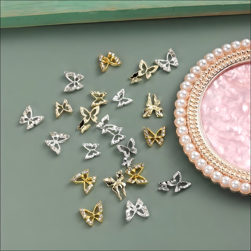 d267 butterfly diamond alloy decoration