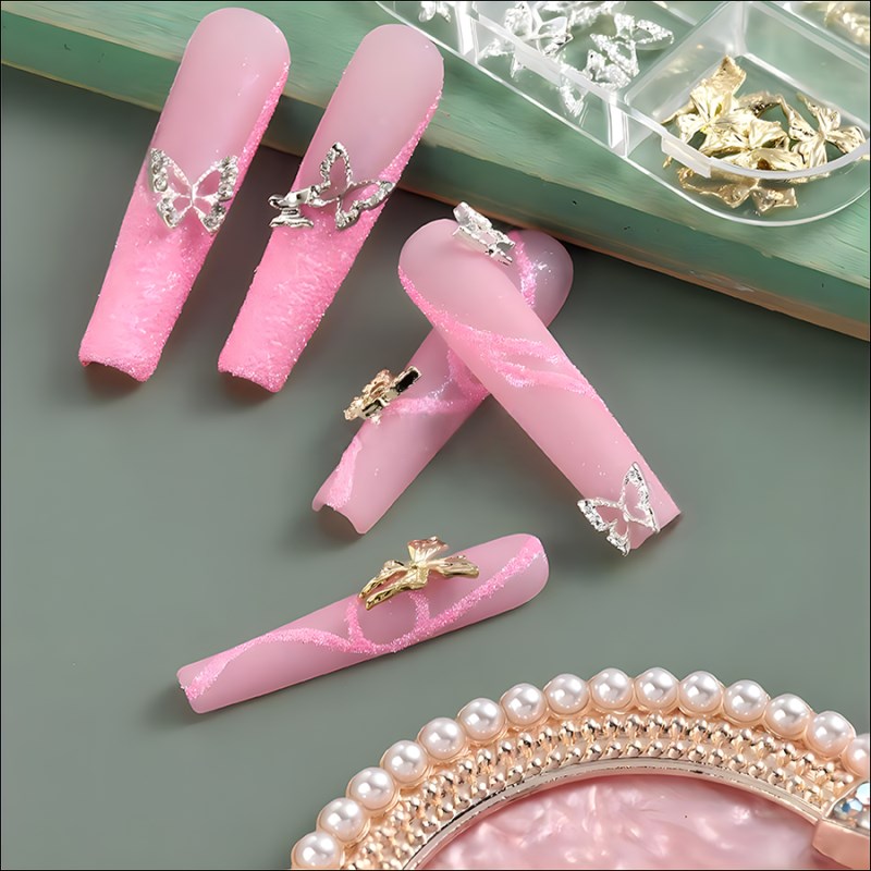d267 butterfly diamond alloy decoration