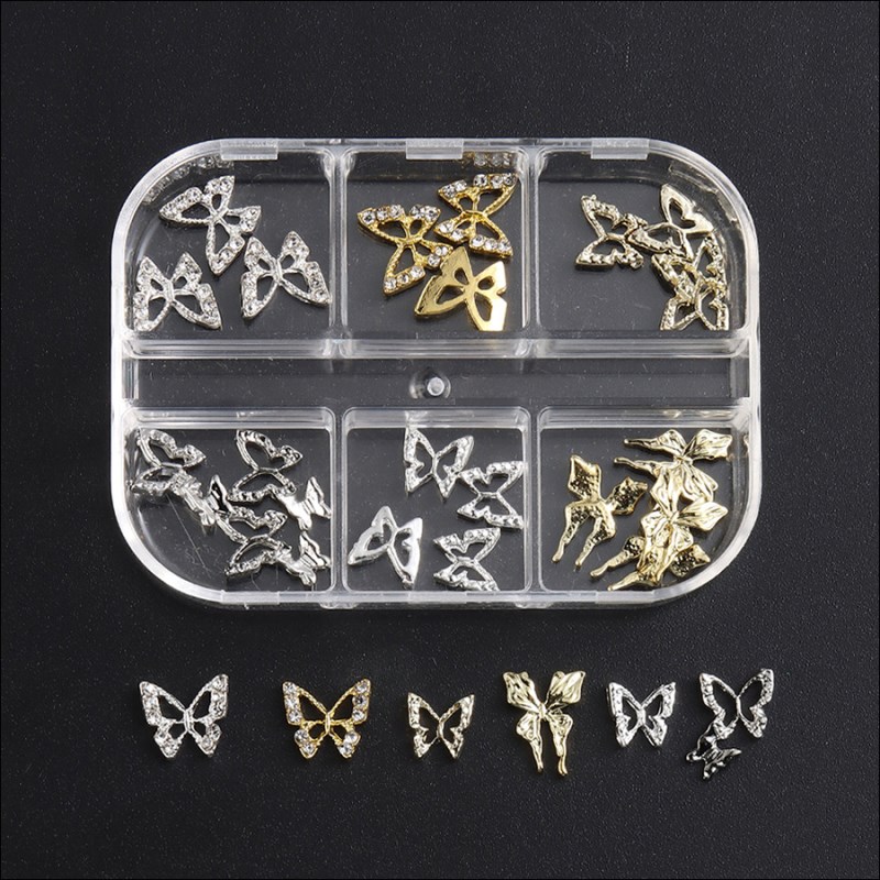 d267 butterfly diamond alloy decoration