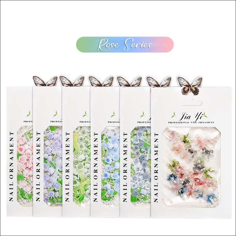 d270 nail art 3d rose jewelry