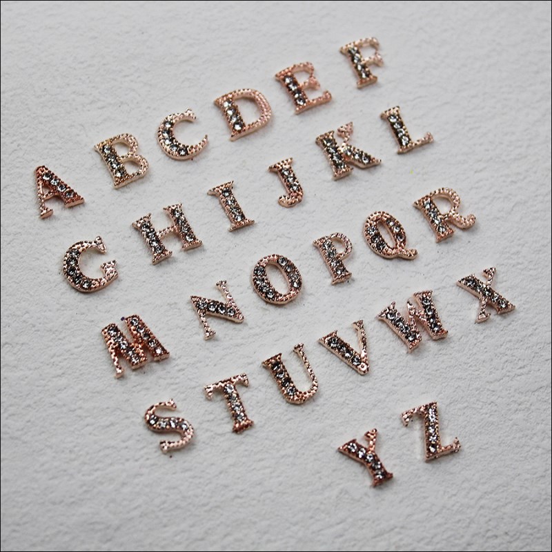 d280 sparkling diamond letter alloy jewelry