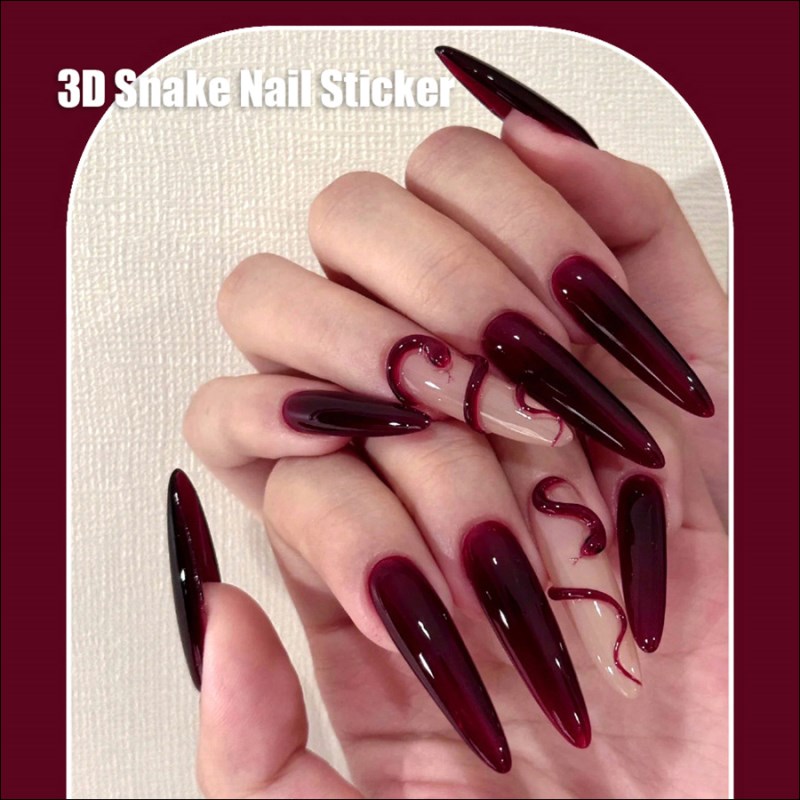 itu-283-285 new lucky snake relief nail stickers