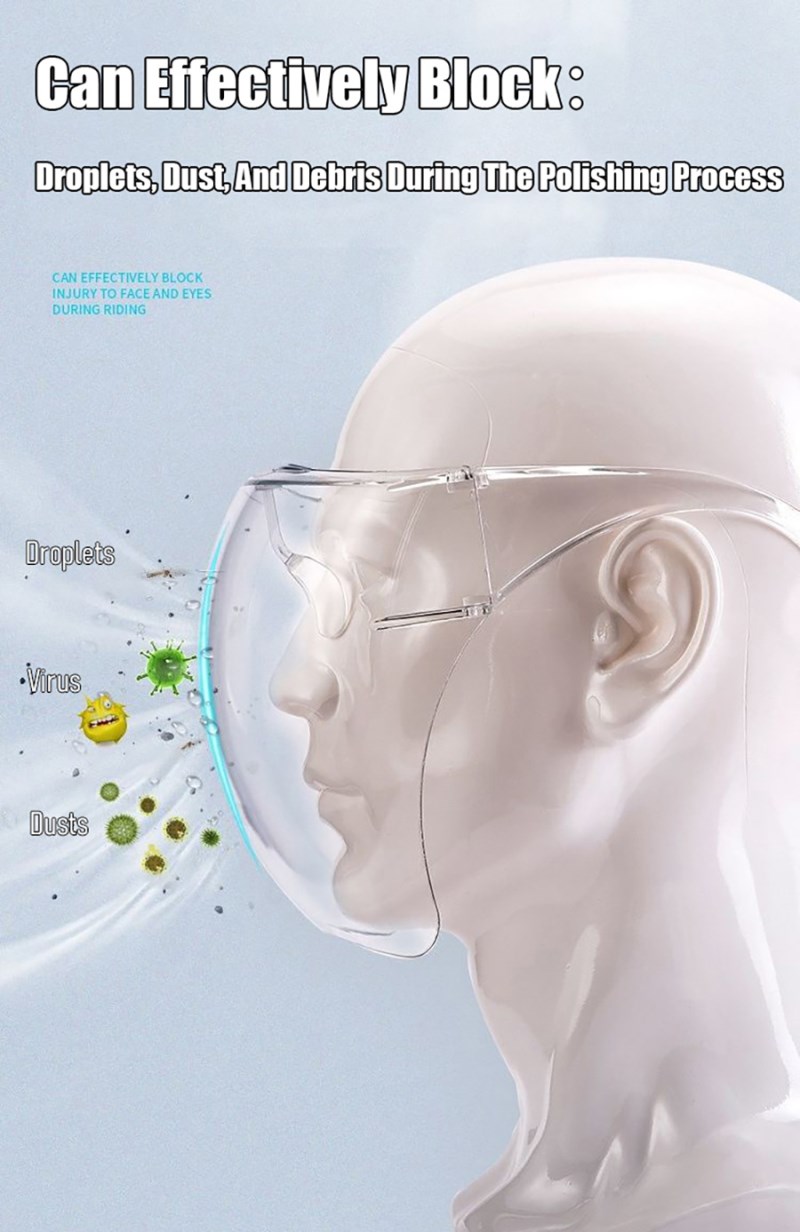 rnt-825 face shield protective mask can prevent sanding dust