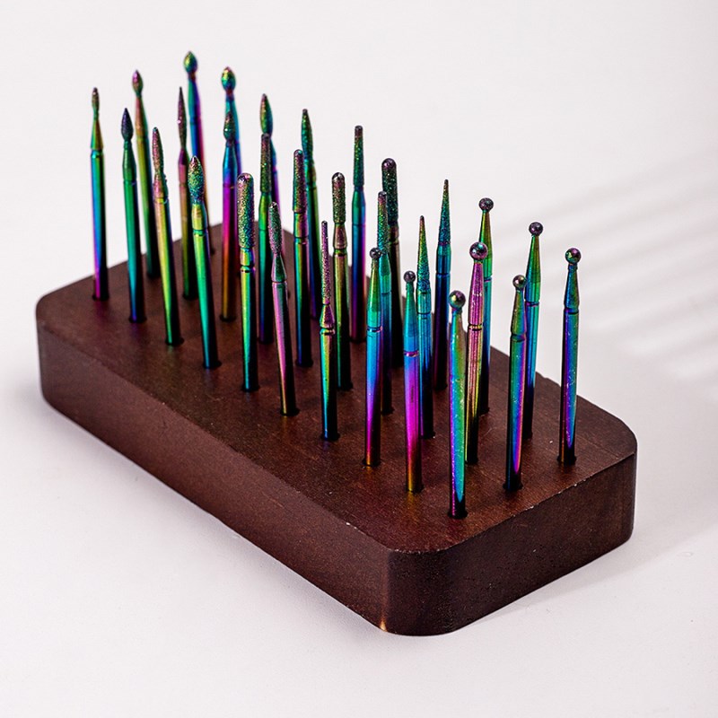 rnt-844 walnut polishing head storage box with 30 holes