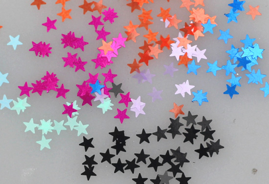珠光色五角星亮片