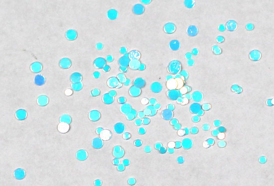 2毫米白色荧光圆形亮片