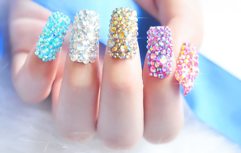multicolor shinning rhinestones