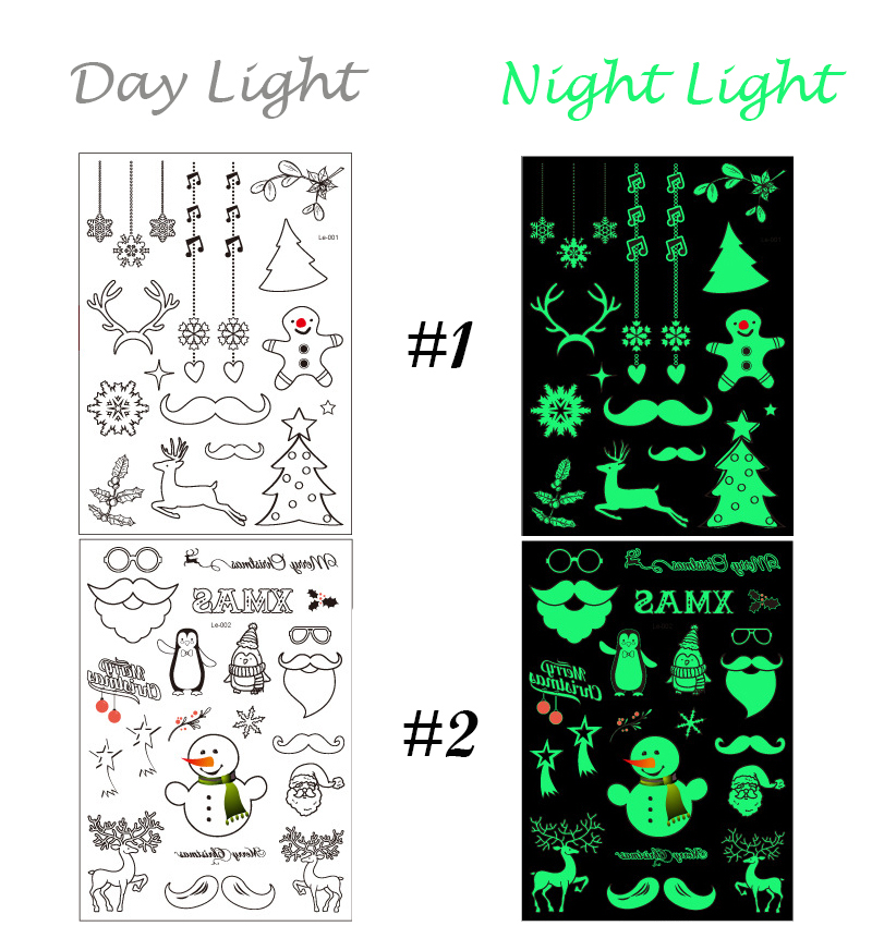 夜光圣诞节水贴花