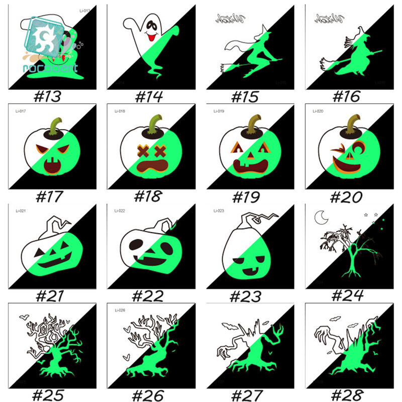 h-015 halloween fluorescent body tattoo