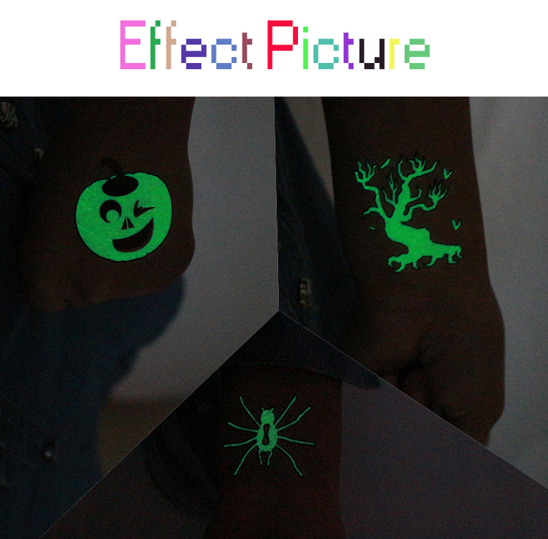 h-015 halloween fluorescent body tattoo