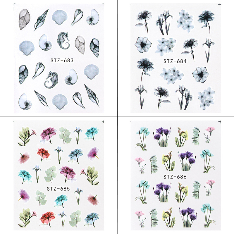 plant theme nail tattoo