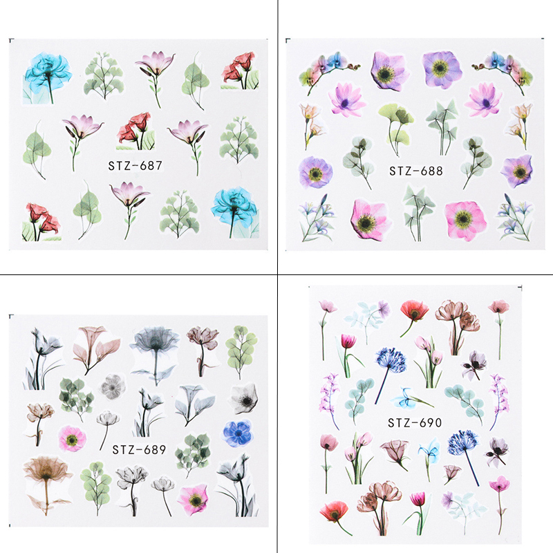 plant theme nail tattoo