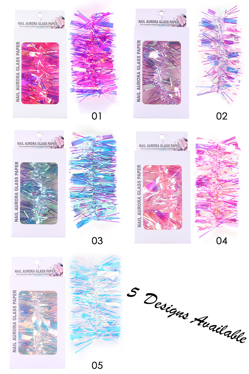 nail art glass paper decoration