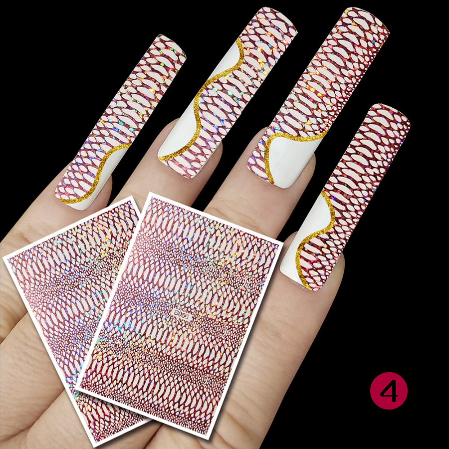 snake skin nail sticker