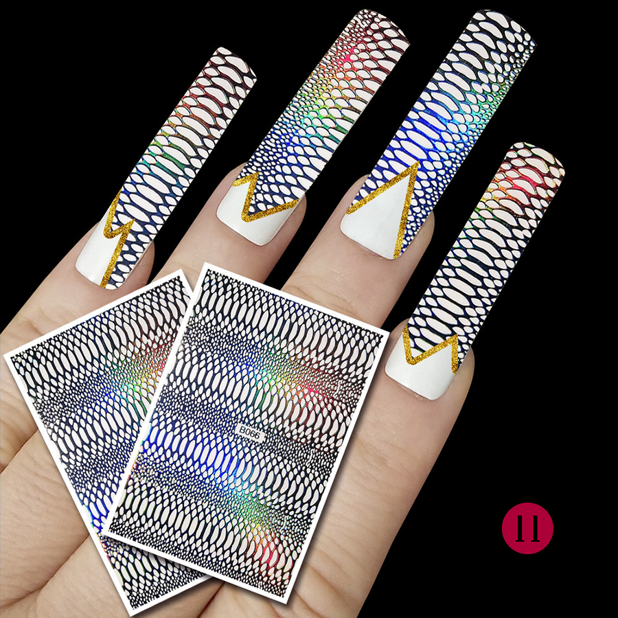 snake skin nail sticker