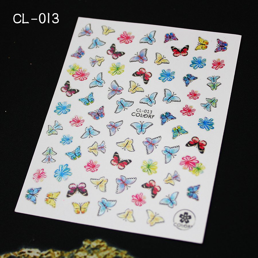 cl series butterfly nail stickers