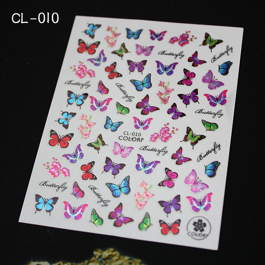 cl series butterfly nail stickers