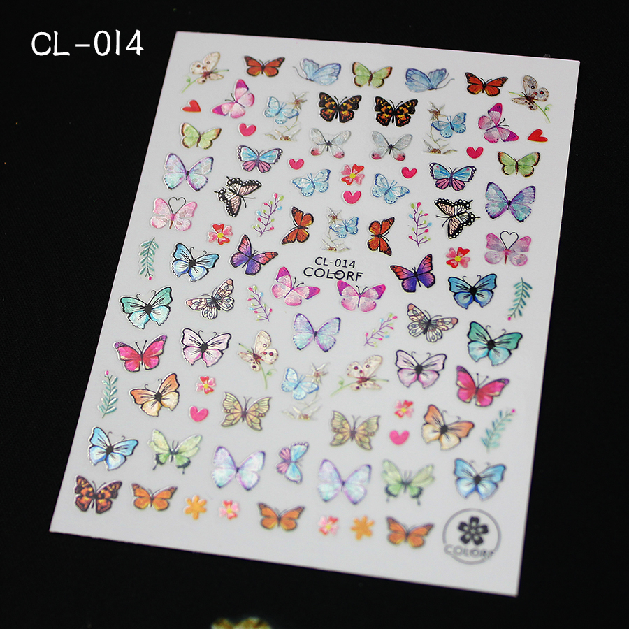 cl series butterfly nail stickers