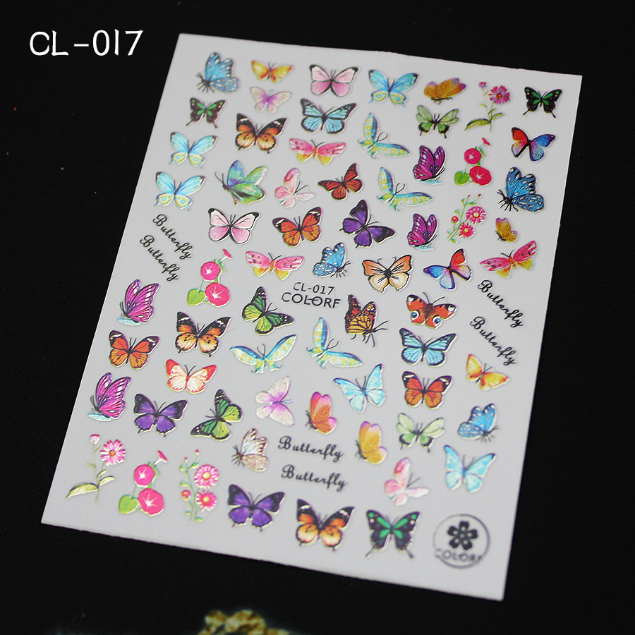 cl series butterfly nail stickers