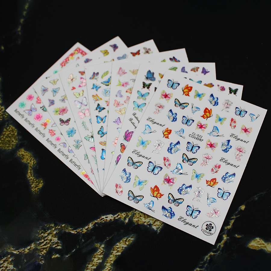 cl series butterfly nail stickers