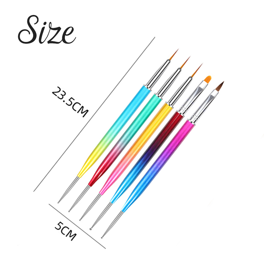 double-head nail art brush set