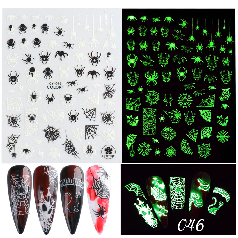 cy046-054 luminous halloween sticker