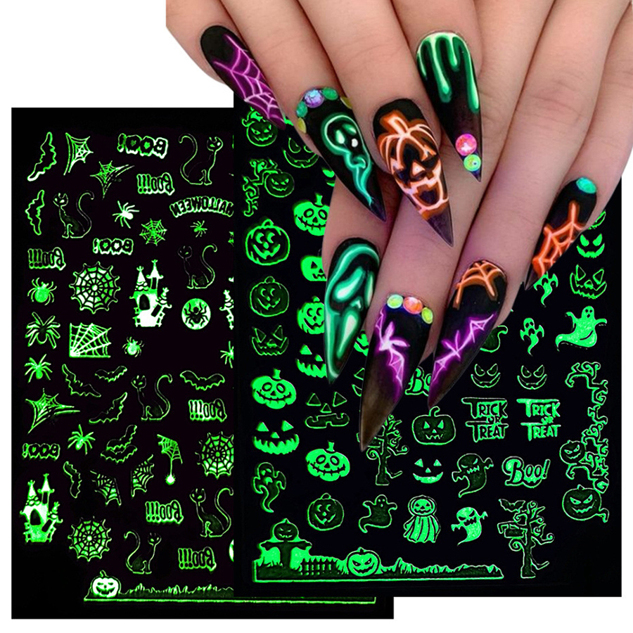 cy046-054 luminous halloween sticker